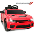 12V Dodge Charger SRT Hellcat Ride-On Toy with Remote Control, MP3, and LED Lights for Kids