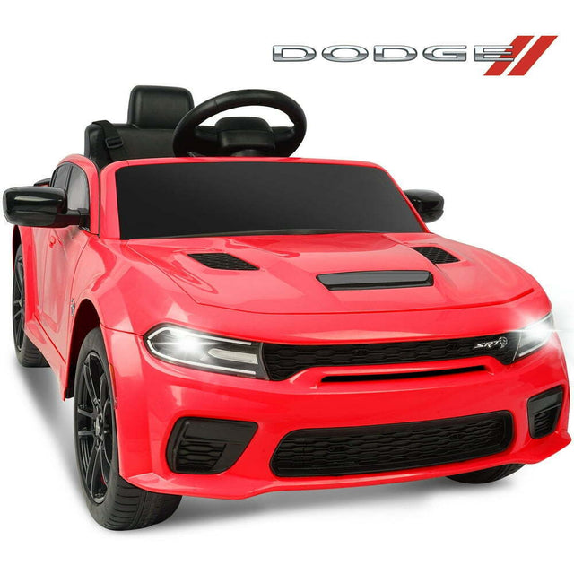 12V Dodge Charger SRT Hellcat Ride-On Toy with Remote Control, MP3, an ...