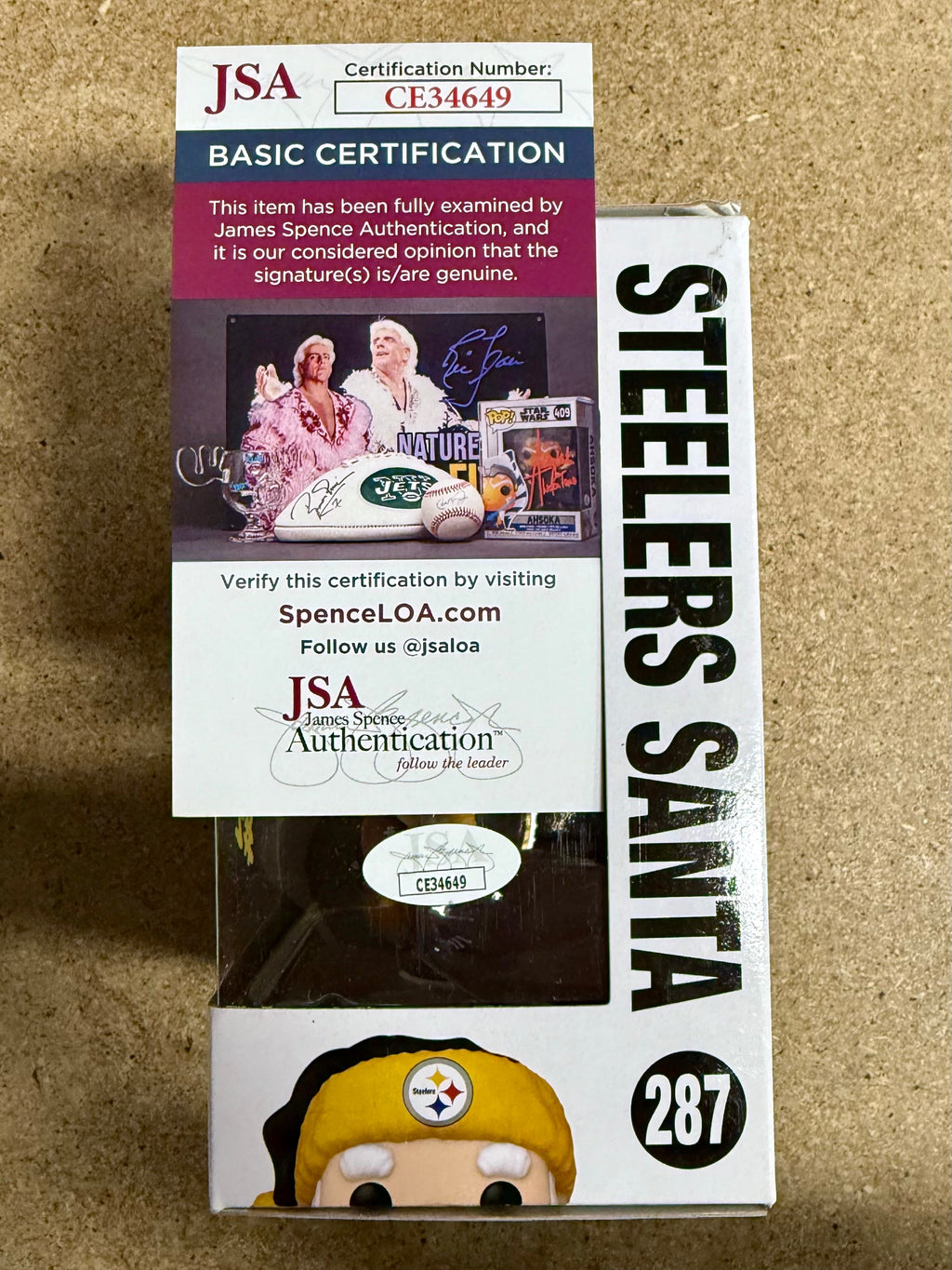 Mason Rudolph Signed NFL Pittsburgh Steelers Santa Funko Pop! #287 With JSA COA