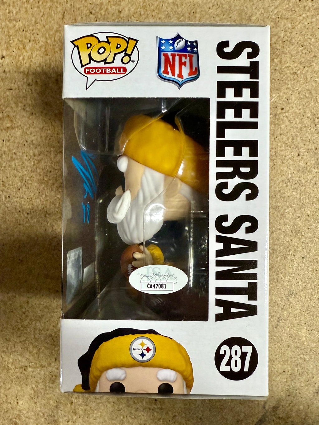 Pat Freiermuth Signed NFL Pittsburgh Steelers Santa Funko Pop! #287 With JSA COA