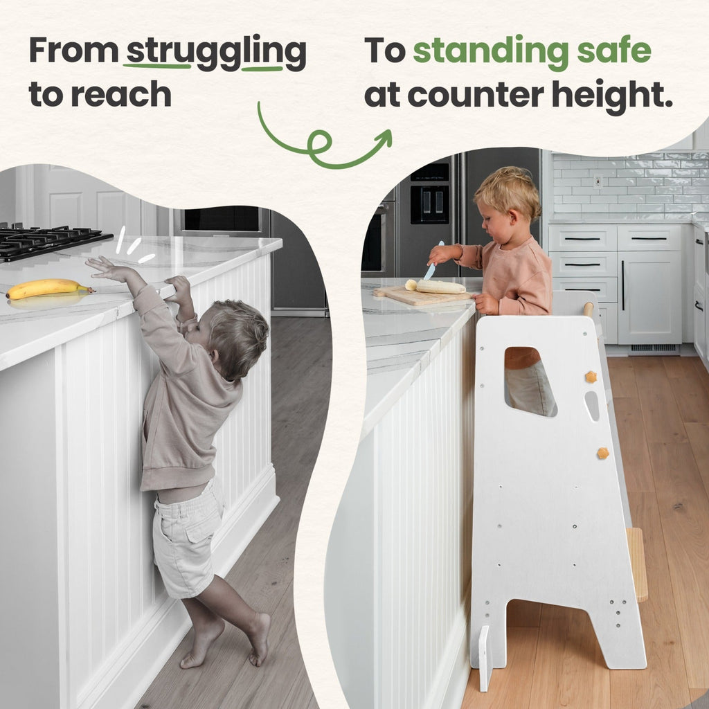 Montessori Toddler Tower - Adjustable Kitchen Stool Helper