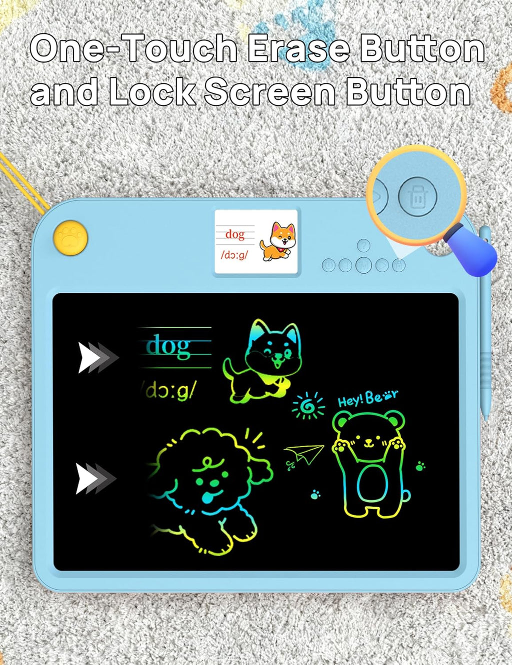 Kids LCD Writing Tablet for Learning Drawing and Creative Screen Free Play