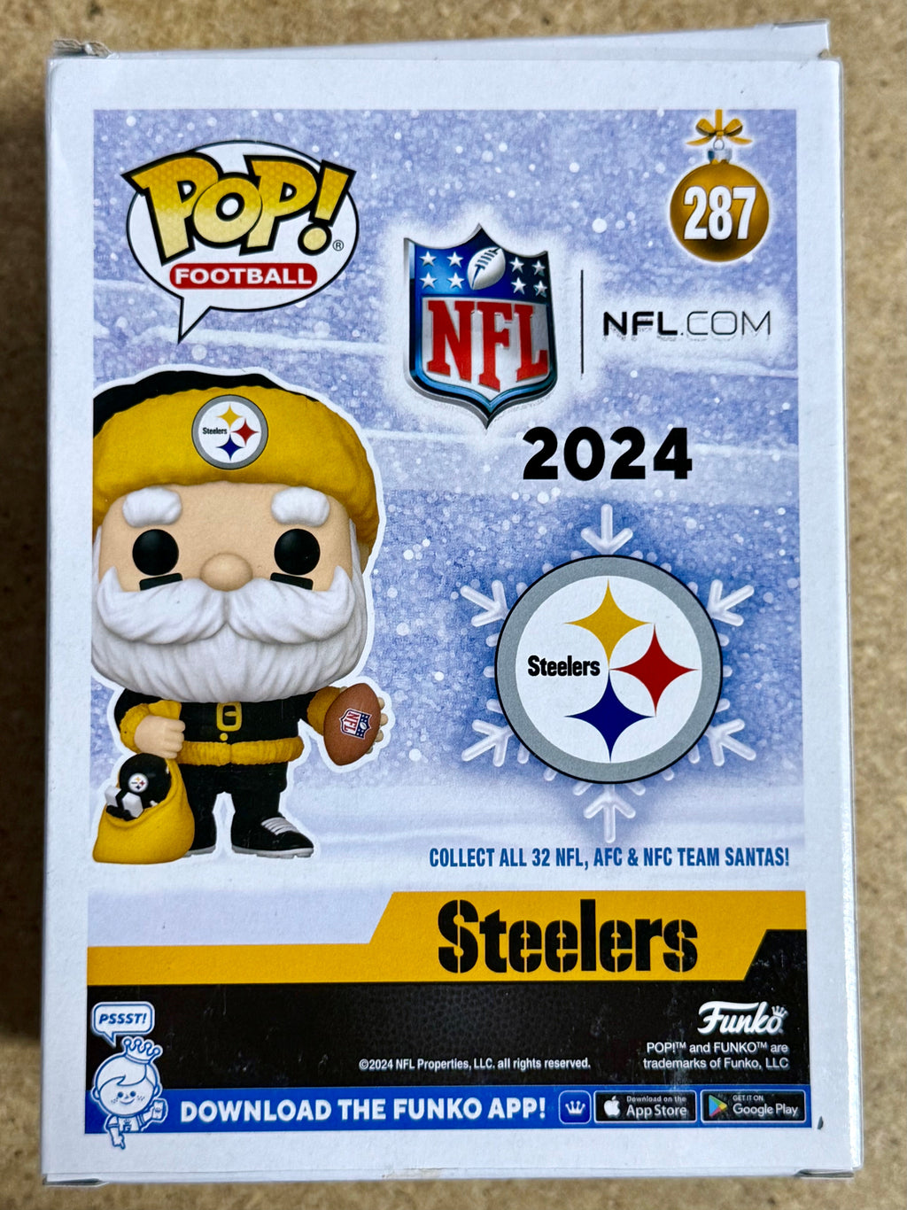 Mason Rudolph Signed NFL Pittsburgh Steelers Santa Funko Pop! #287 With JSA COA