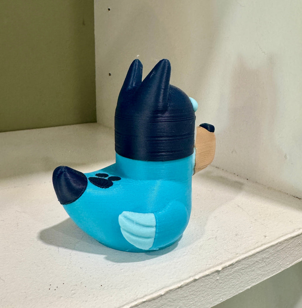 Bluey Dog Cartoon Style Duck