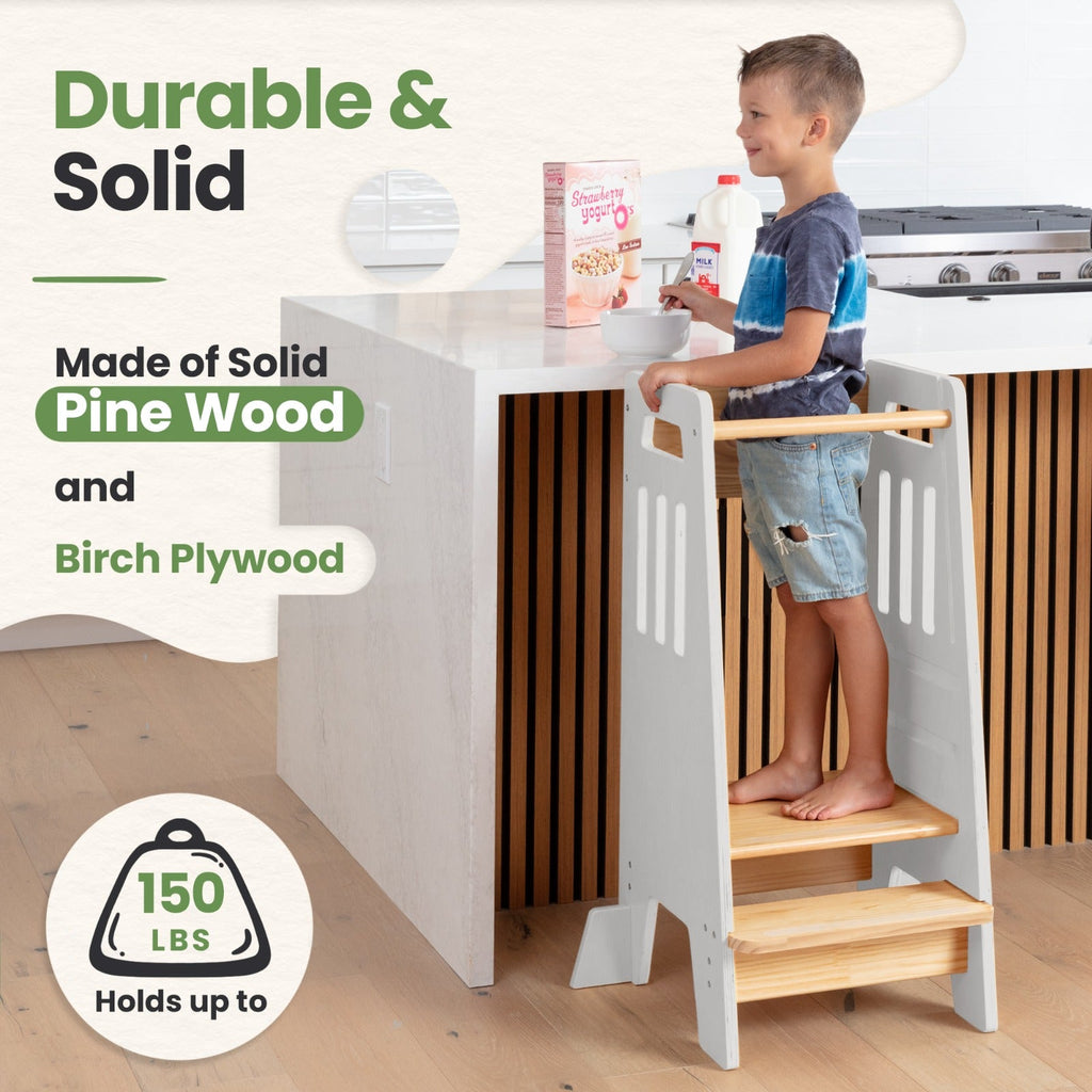 Standing Toddler Tower with Sliding Safety Door
