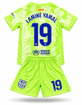 Lamine Yamal Green Kids Barcelona Soccer Jersey Kit