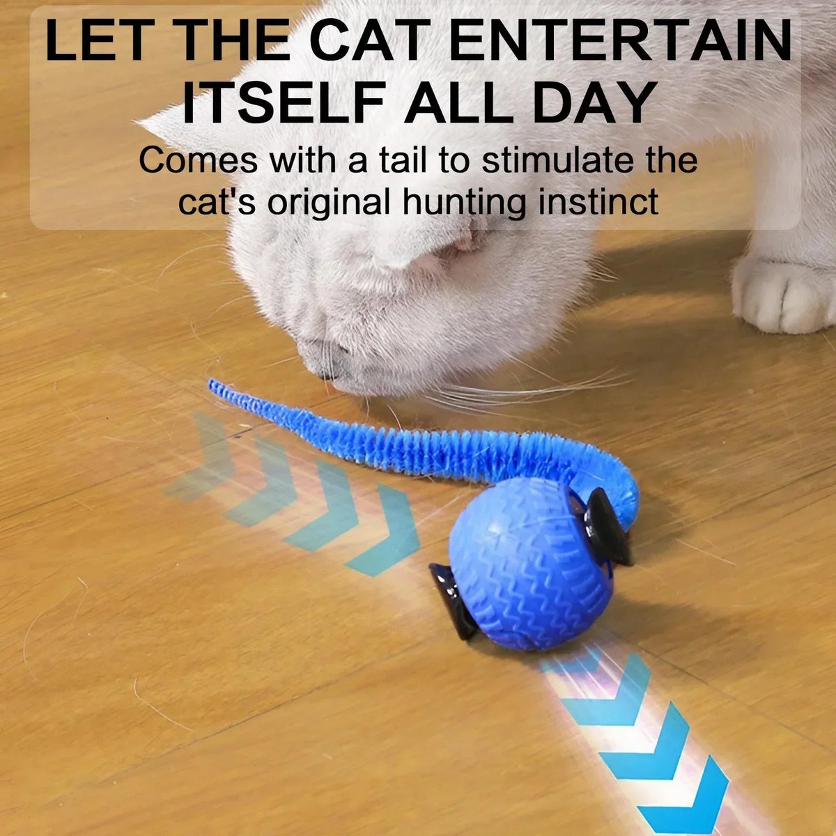 Automatic Rotating Smart LED Interactive Cat Teasing Ball Obstacle Avoidance Playful Pets Toy