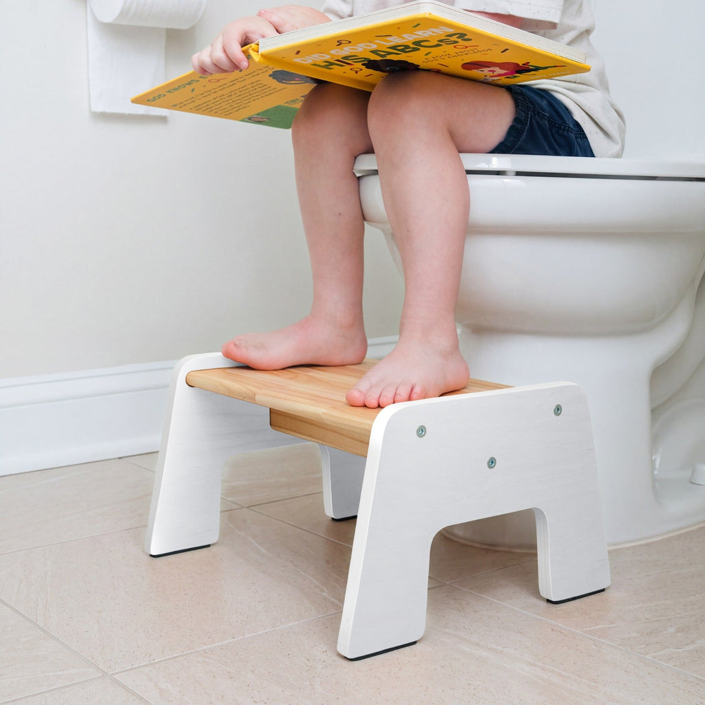 1-Step Wooden Stool for Kids(Multi-Purpose Step Stool for Kitchen, Bath, and Potty Training)