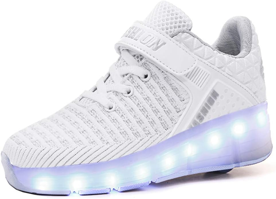 Ylllu Kids LED Roller Skate Shoes with Single Wheel Light up Roller Shoes Gift for Girls Boys Children