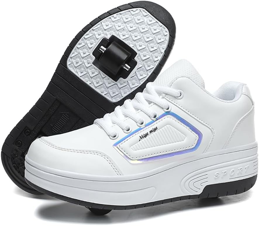 Ylllu Kids LED Roller Skate Shoes with Single Wheel Light up Roller Shoes Gift for Girls Boys Children