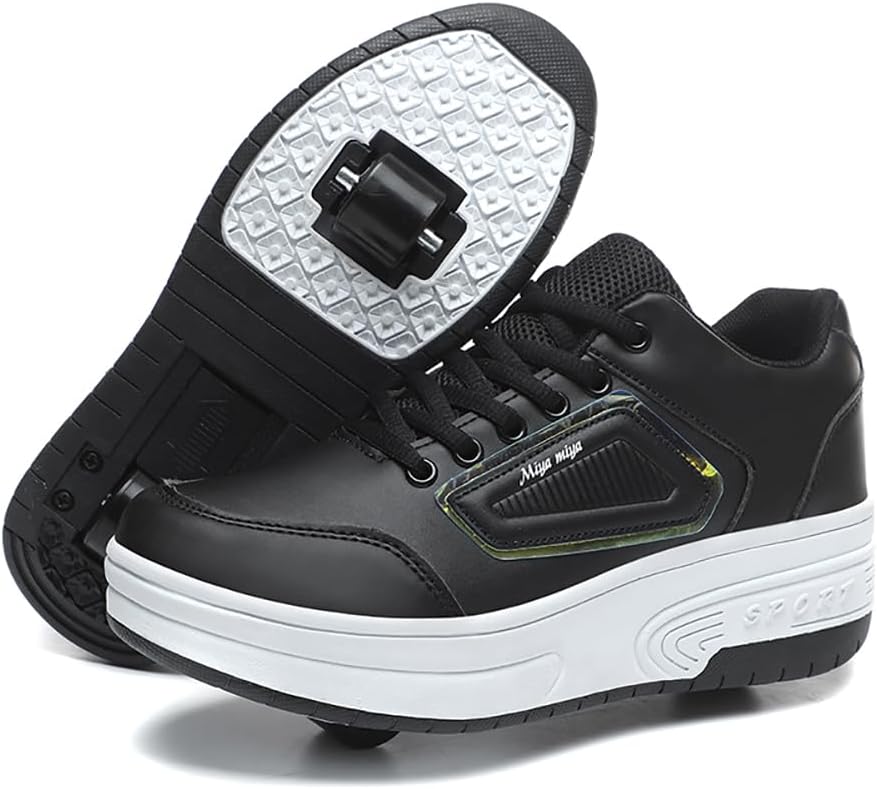 Ylllu Kids LED Roller Skate Shoes with Single Wheel Light up Roller Shoes Gift for Girls Boys Children
